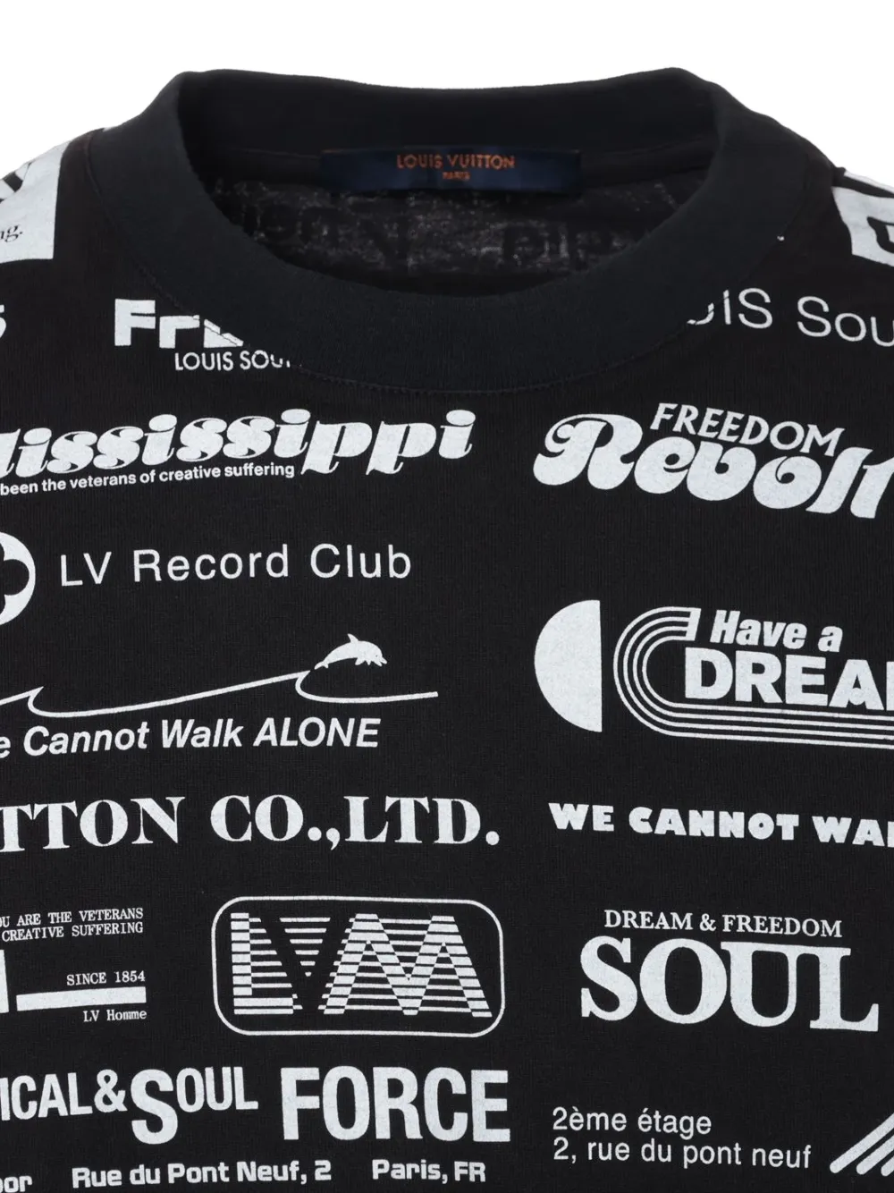 Pre-owned Louis Vuitton 2019 Logo T-shirt In Black