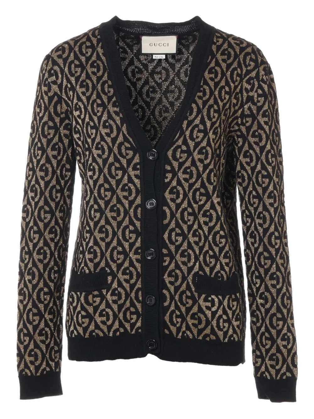 Gucci Pre-Owned 2000-2020s GGパターン カーディガン - ブラック