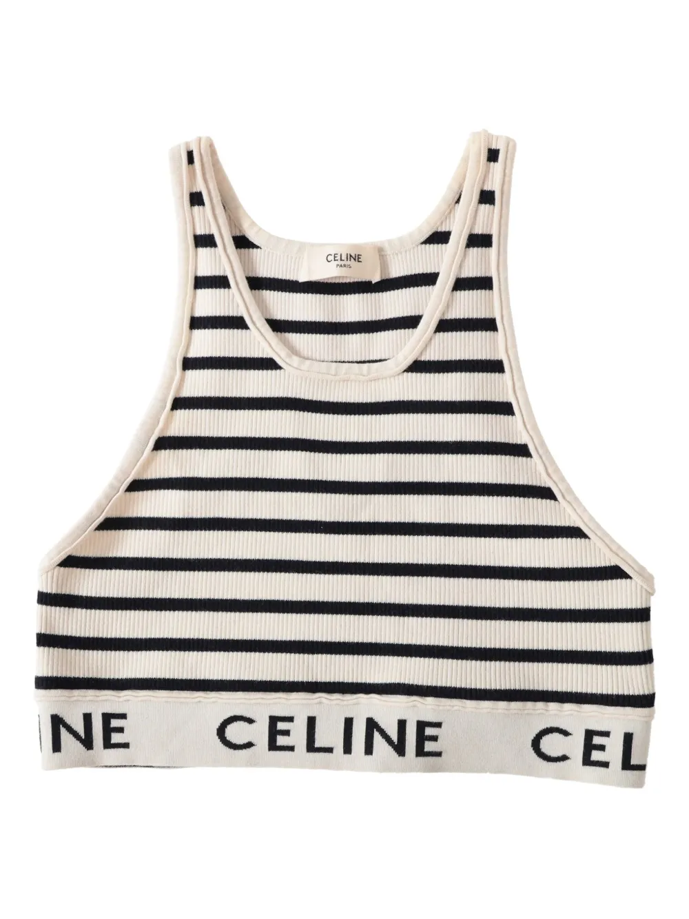 Celine Pre-Owned 2020-2025s ストライプ ブラトップ - ニュートラル Celine Pre-Owned 2020-2025s ストライプ ブラトップ - ニュートラル
