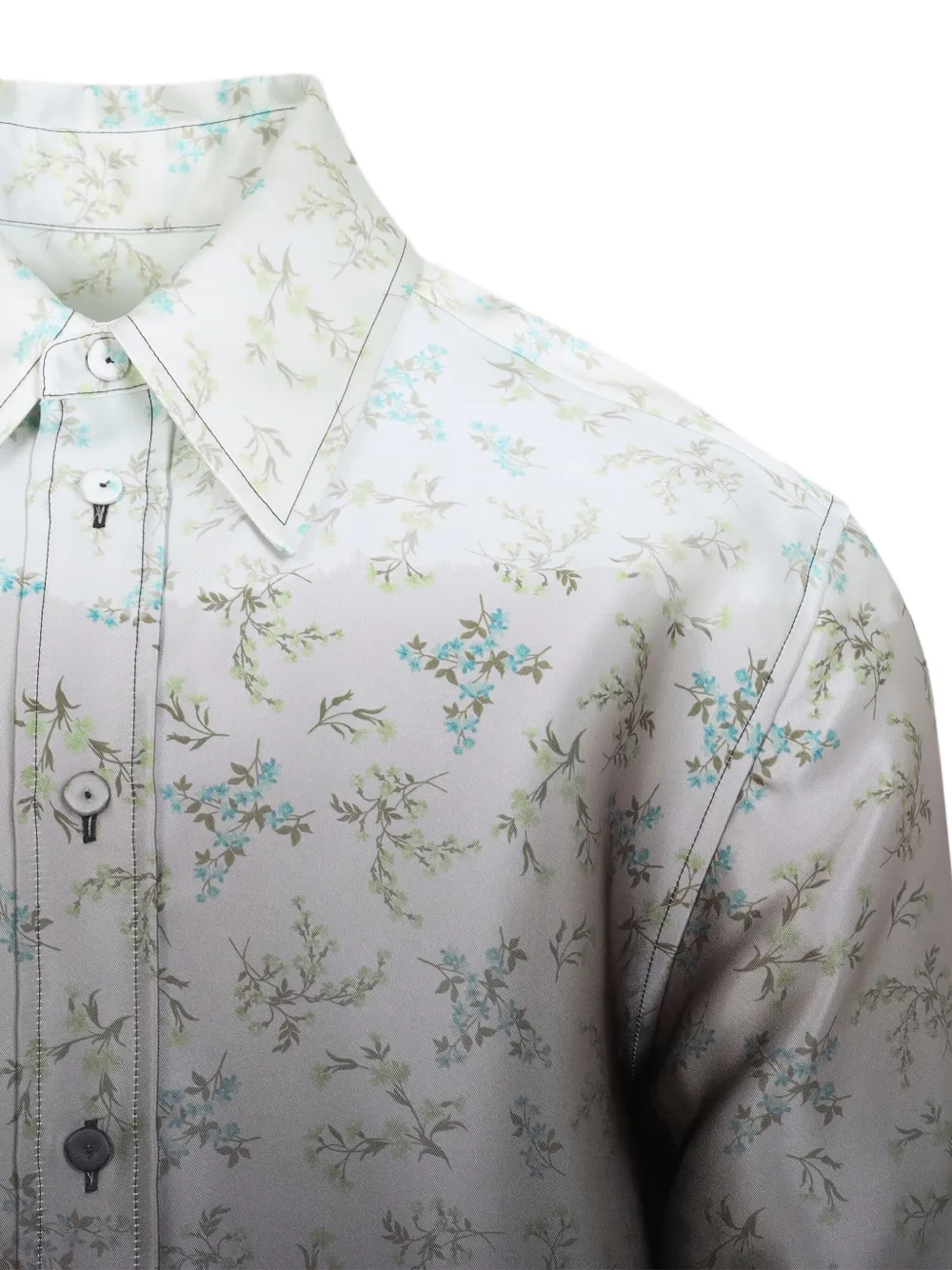 Jil Sander Overhemd met bloemenprint Groen