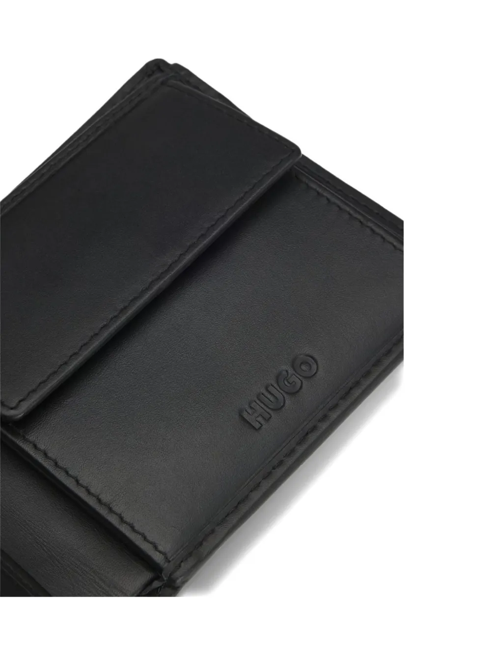 Hugo Boss Tibby Leather Wallet In Black