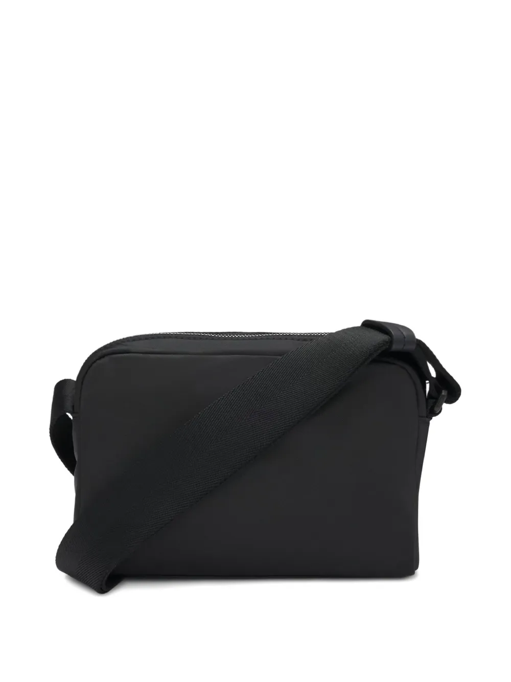 BOSS logo-plaque shoulder bag - Zwart