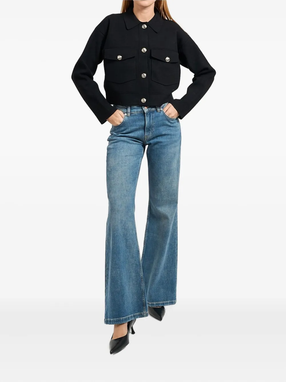 BOSS button-fastening jeans - Blauw