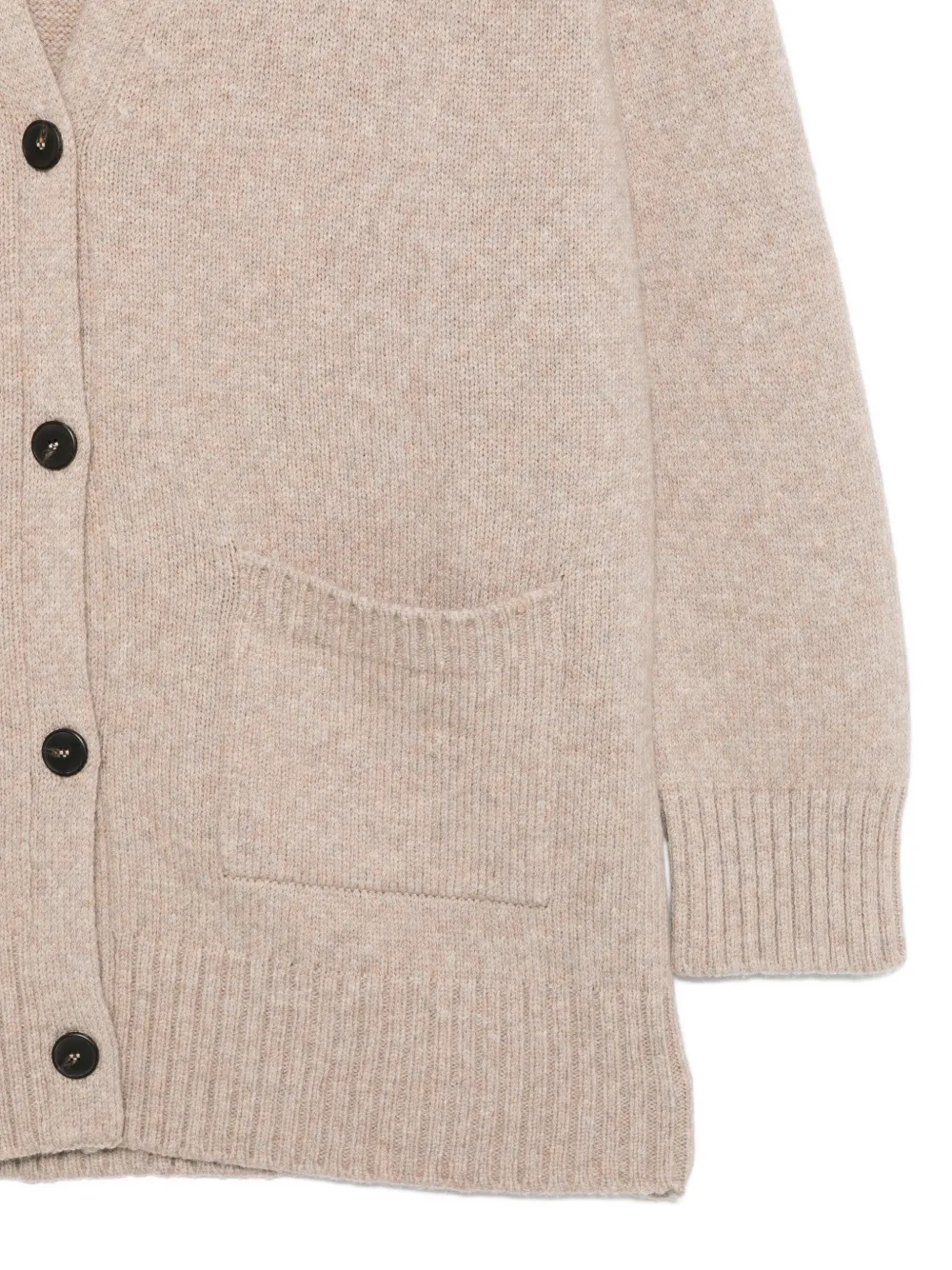 Le Tricot Perugia Vest met knopen Beige