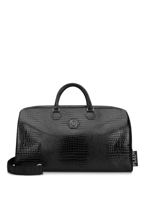 Philipp Plein bolsa weekend con cocodrilo estampado