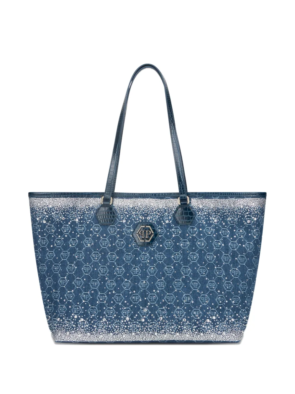 Philipp Plein Borsa tote con logo - Blu