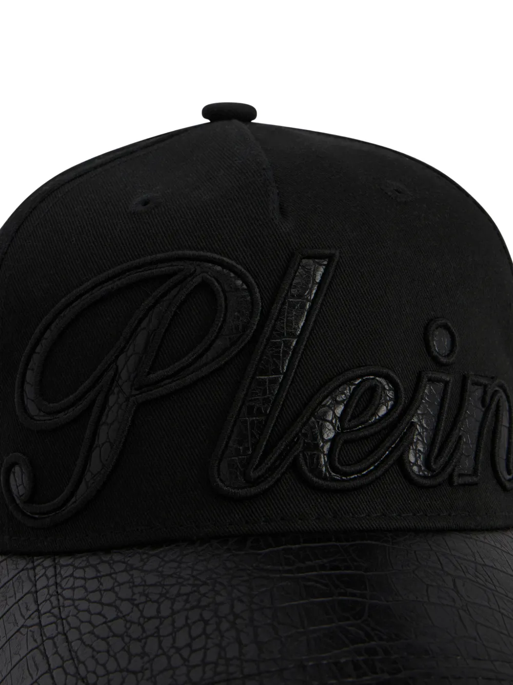 Philipp Plein Honkbalpet met logodetail Zwart