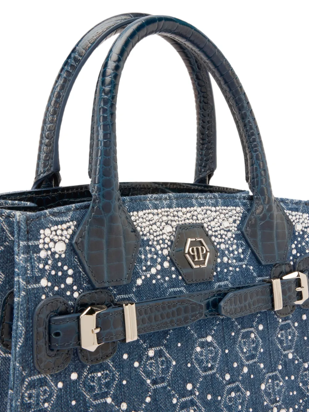 Philipp Plein Shopper met logodetail Blauw