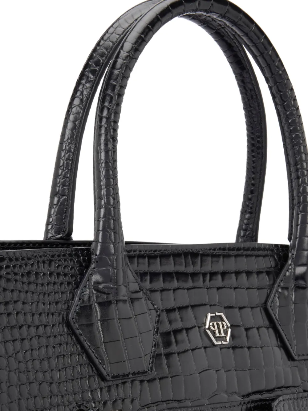 Philipp Plein Grote shopper met krokodillen-effect Zwart