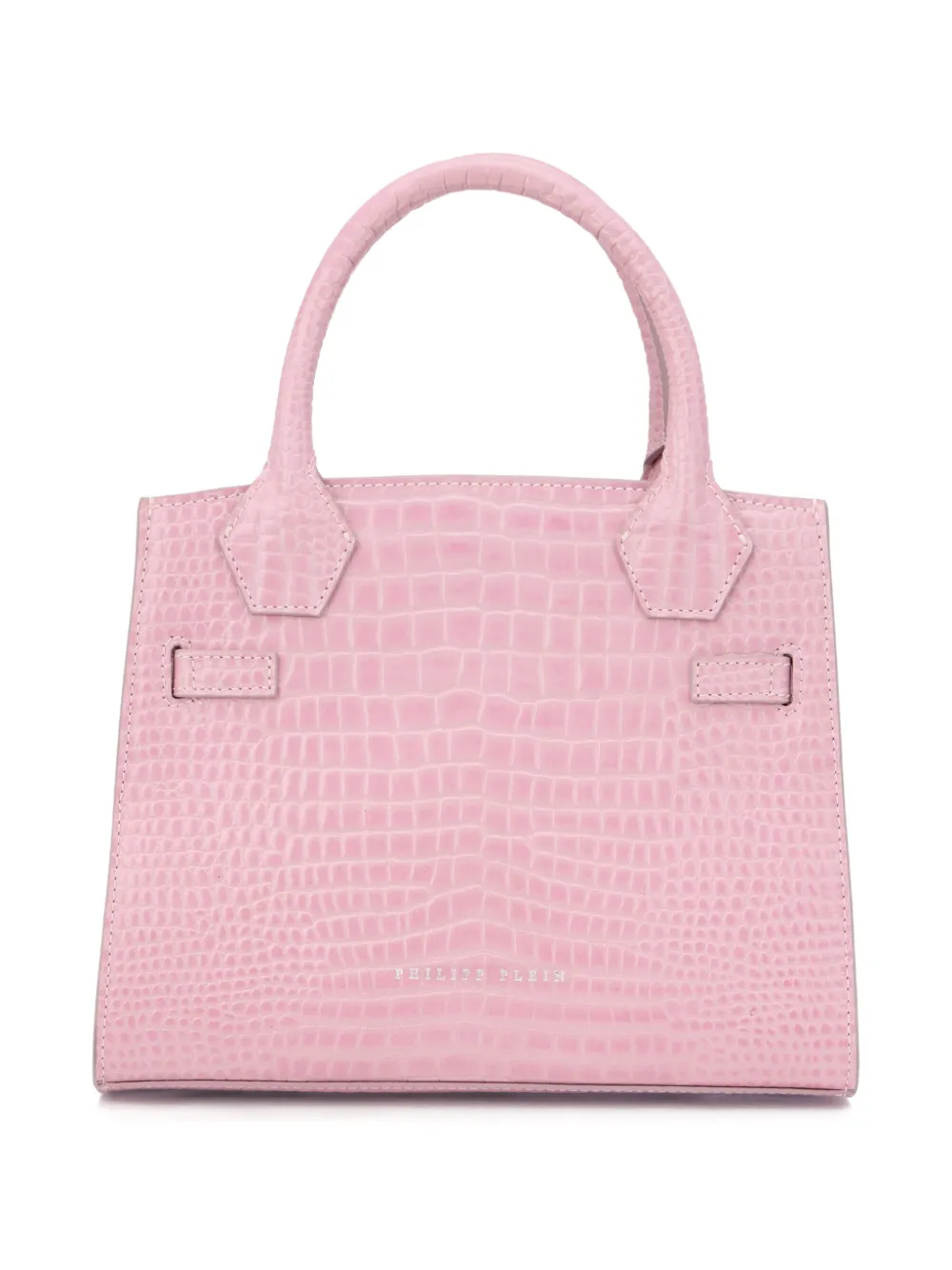  Philipp Plein Small Crocodile-effect Tote Bag - Pink 