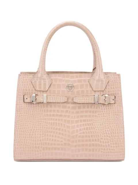 Philipp Plein small crocodile-printed tote bag