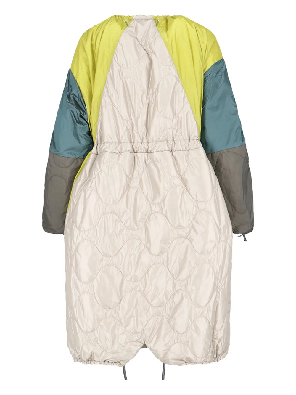 Marfa Stance Oatchwork Reversible Parachute Parka In Green