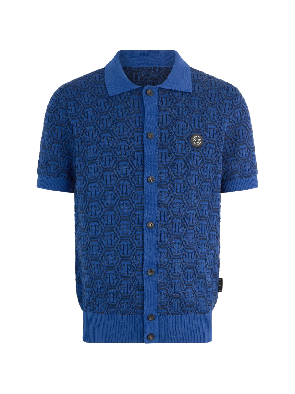 Philipp Plein jacquard monogram cardigan - Blau