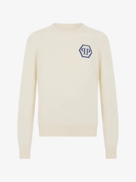 Philipp Plein jacquard hexagon cashmere knitwear
