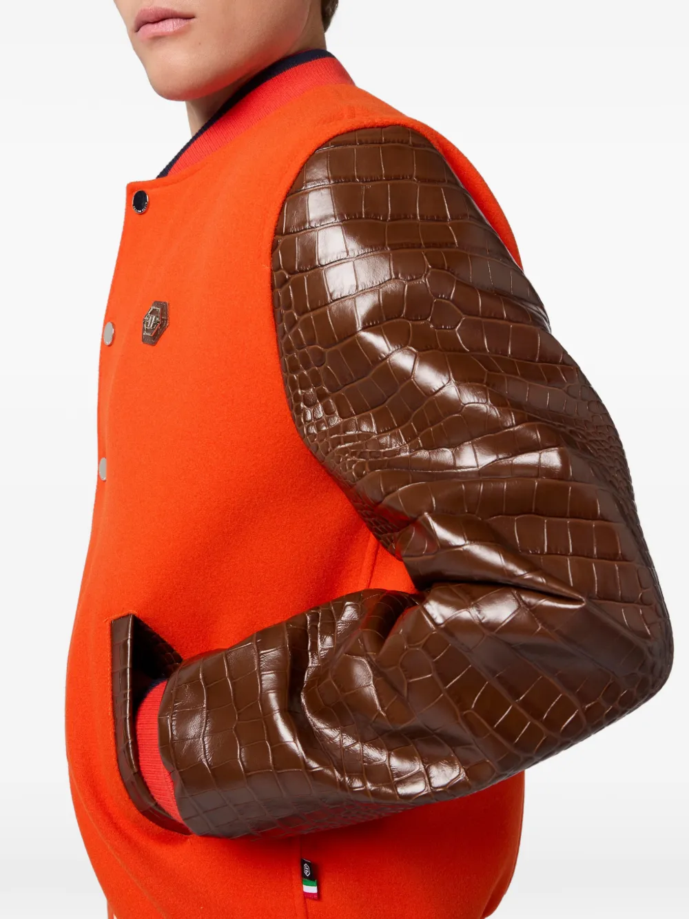 Philipp Plein Bomberjack met logodetail Oranje