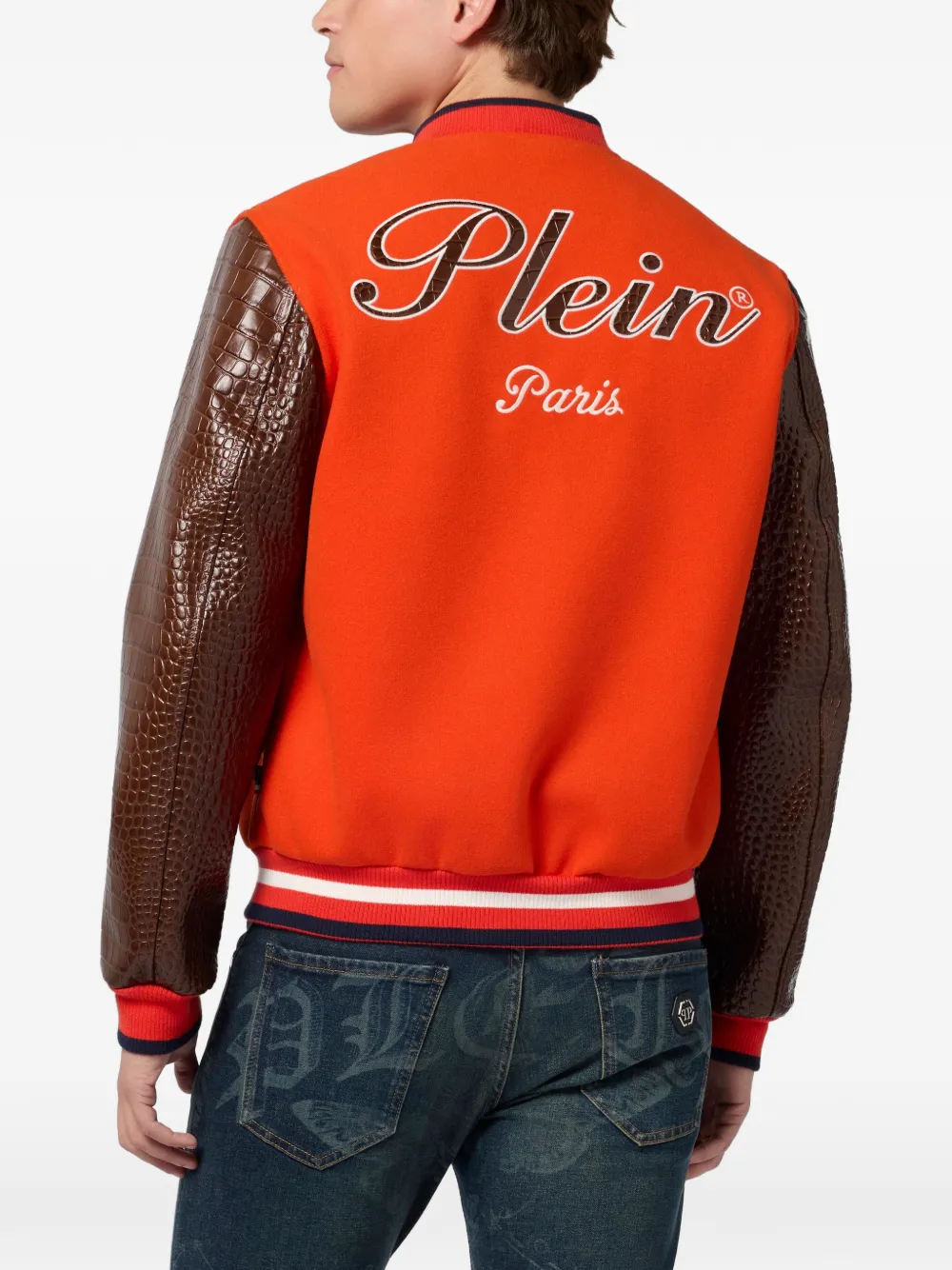 Philipp Plein Bomberjack met logodetail Oranje