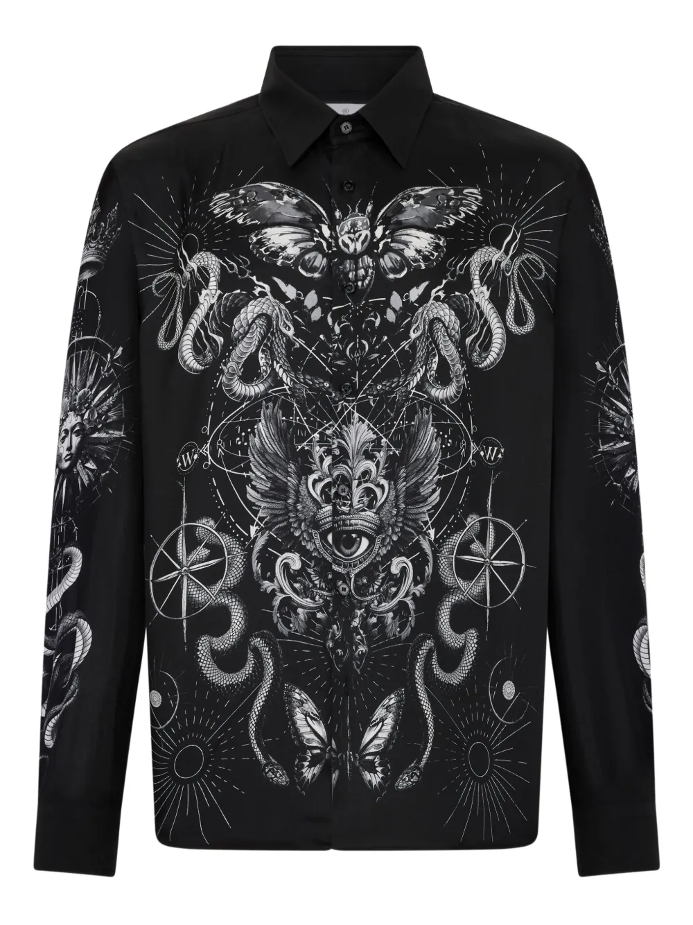 Philipp Plein printed silk shirt - Schwarz