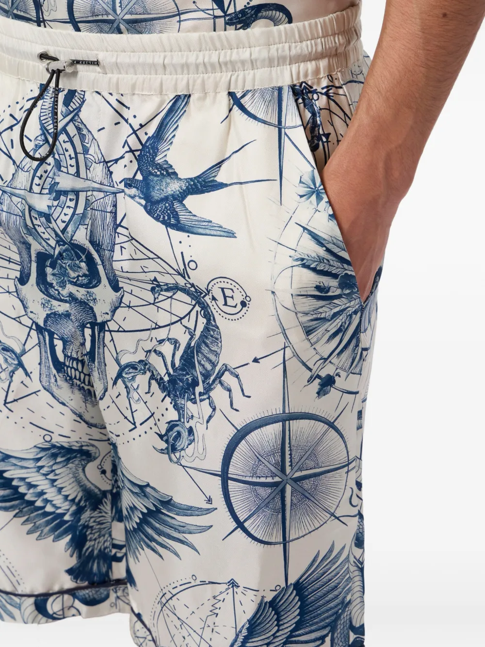 Philipp Plein Shorts met print Wit