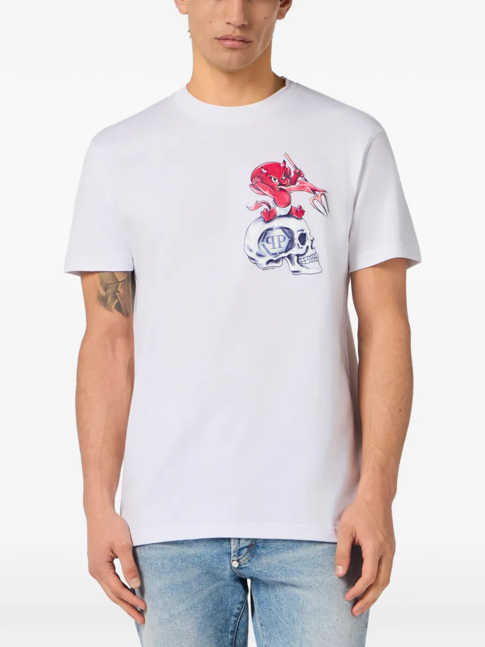Philipp Plein T-shirt met print Wit