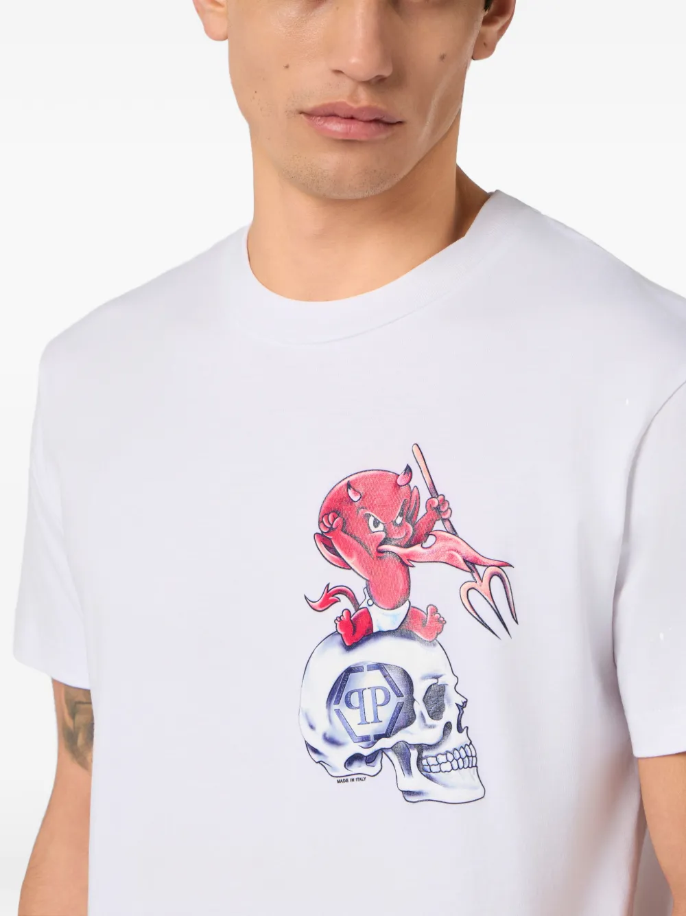 Philipp Plein T-shirt met print Wit