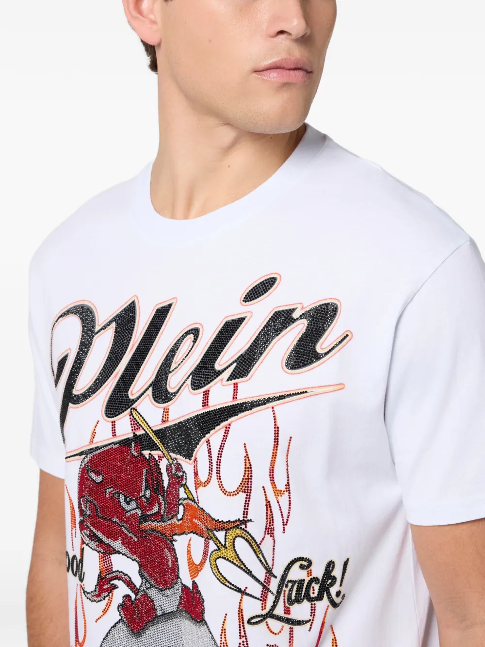 Philipp Plein ラインストーン Tシャツ | ホワイト | FARFETCH JP