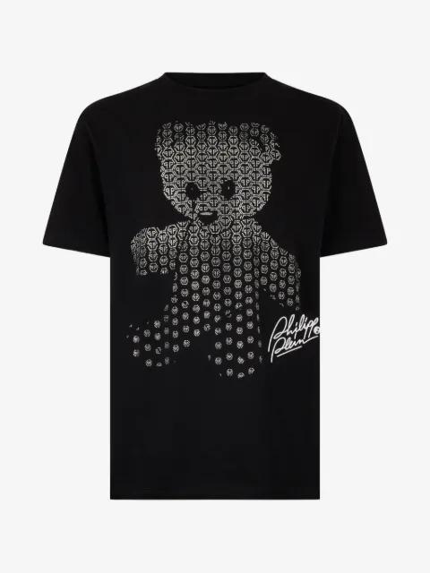 Philipp Plein playera con motivo de osito en strass