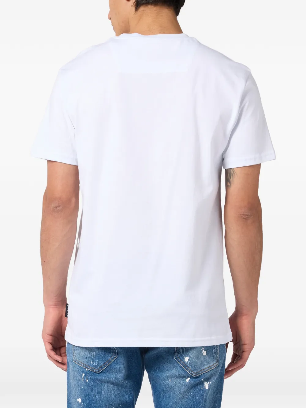 Philipp Plein T-shirt met doodskopprint Wit