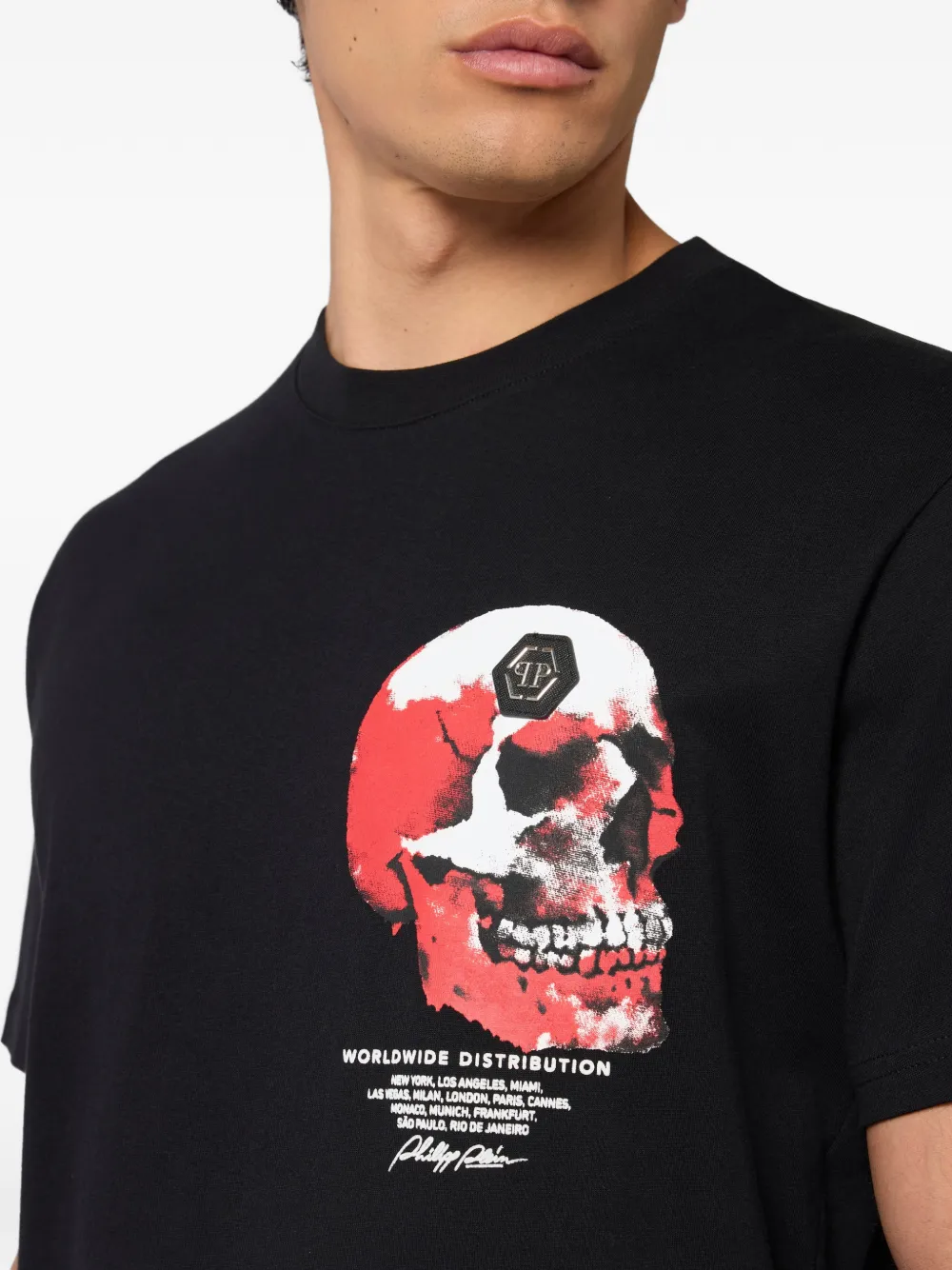Philipp Plein T-shirt met print Zwart
