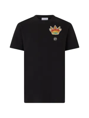 Moncler Camiseta Mangas Curtas Com Patch De Logo | Azul | FARFETCH BR