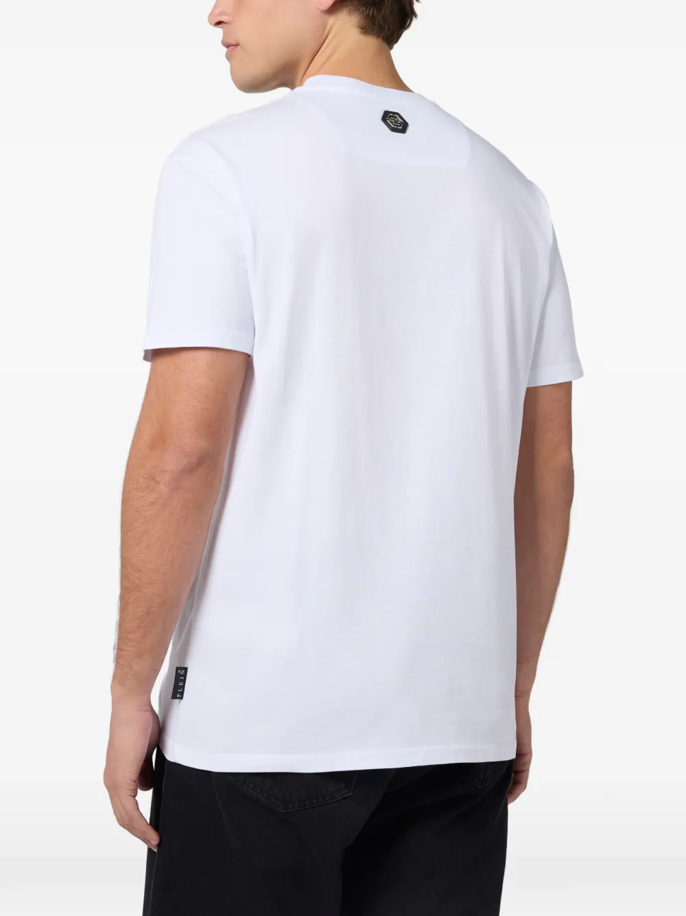 Philipp Plein T-shirt met kroonprint en stras Wit