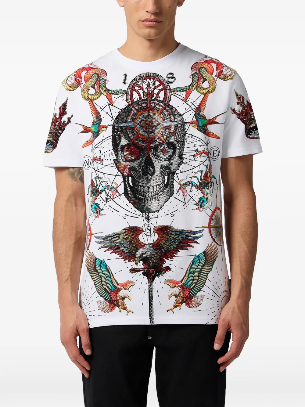 Philipp Plein T-shirt met print Wit