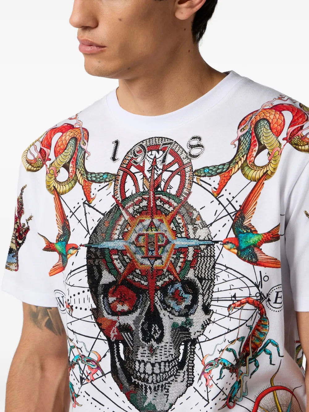 Philipp Plein T-shirt met print Wit