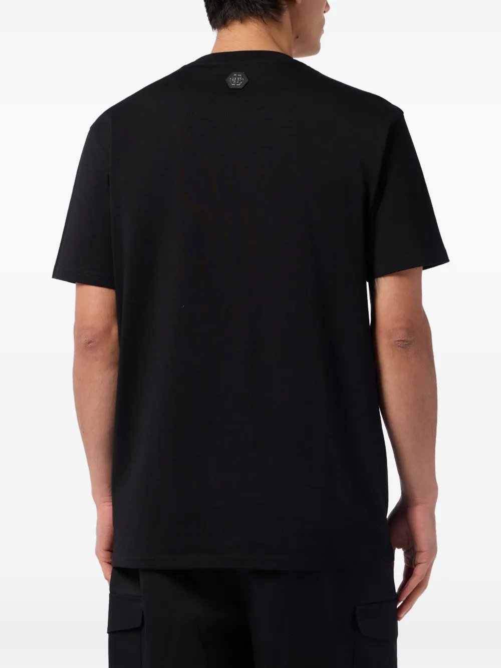 Philipp Plein T-shirt met doodskop van stras Zwart