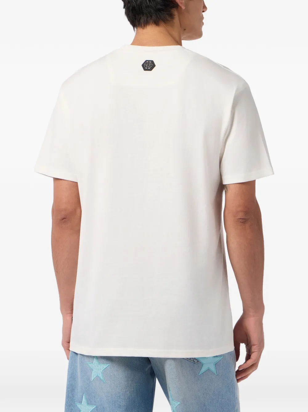 Philipp Plein T-shirt met logopatch Beige