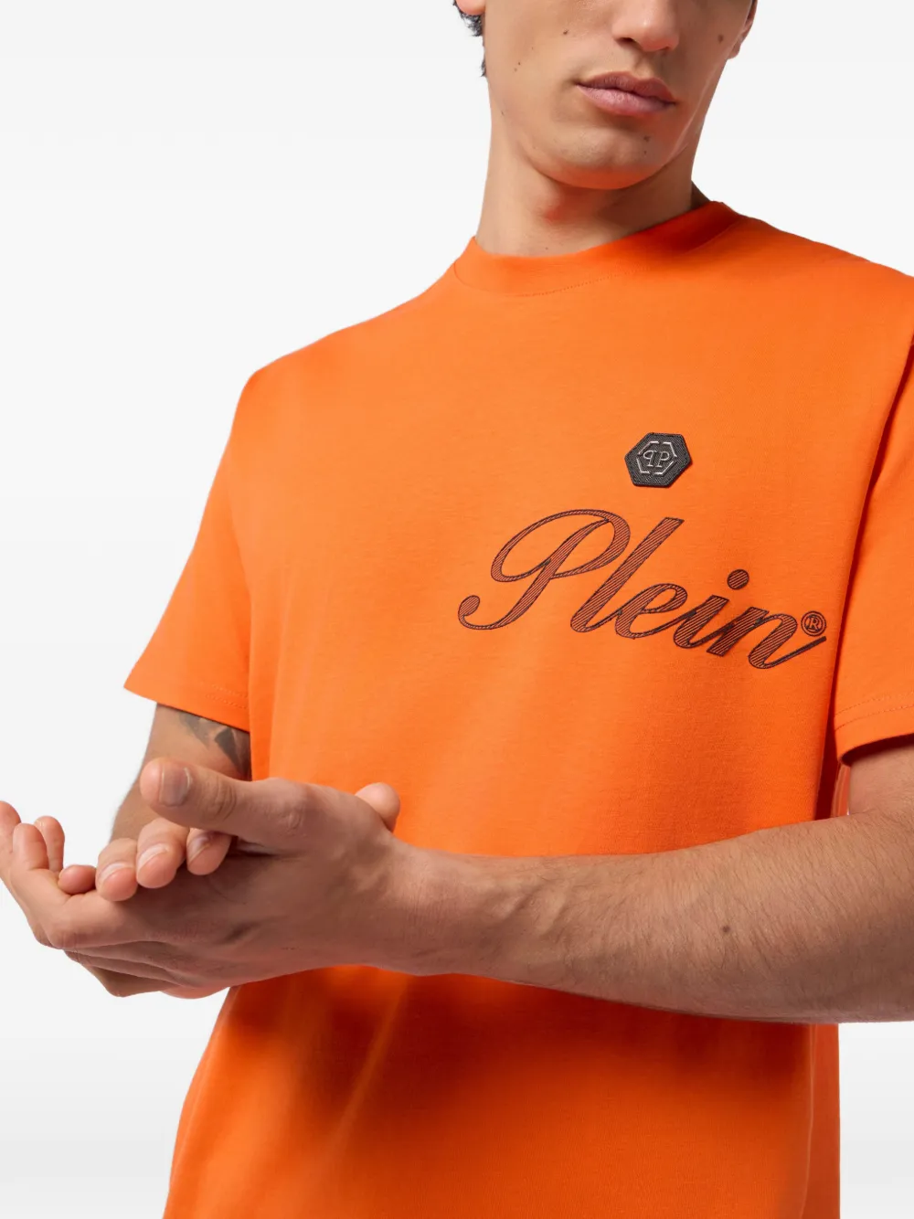 Philipp Plein T-shirt met ronde hals Oranje