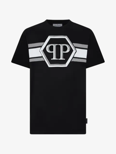 Philipp Plein round neck T-shirt Hexagon line