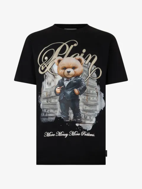 Philipp Plein Teddy Money T-Shirt mit rundem Ausschnitt