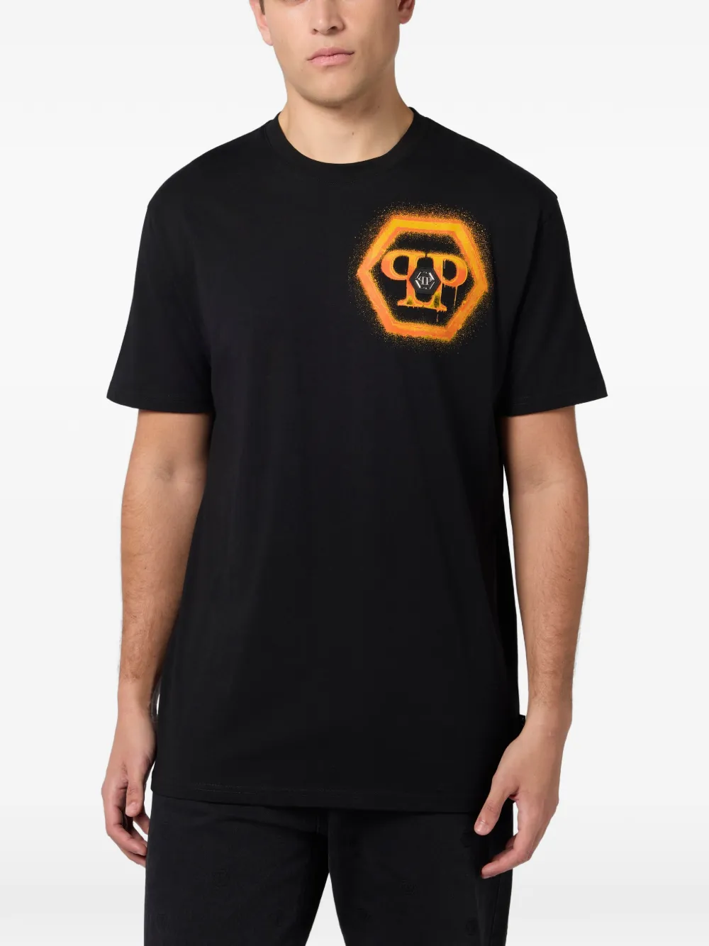 Philipp Plein printed round-neck T-shirt - Zwart