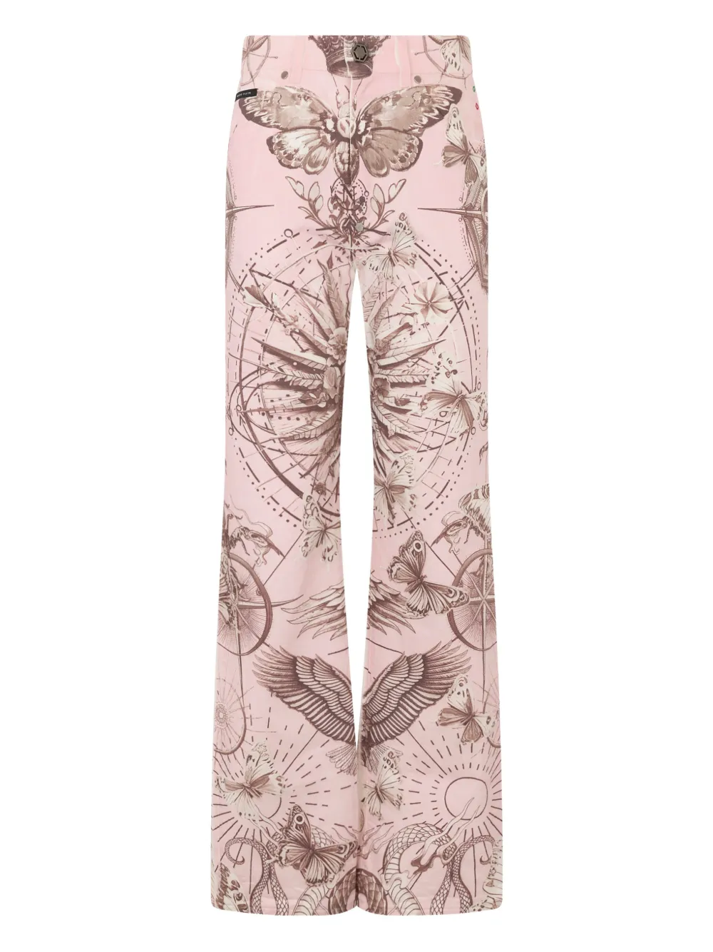 Philipp Plein Jeans met vlinderprint Roze