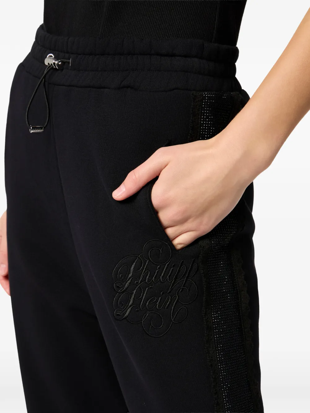 Philipp Plein Trainingsbroek met logo-detail Zwart