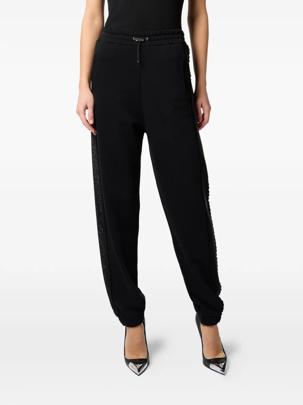 Philipp Plein logo-detail track pants - Zwart