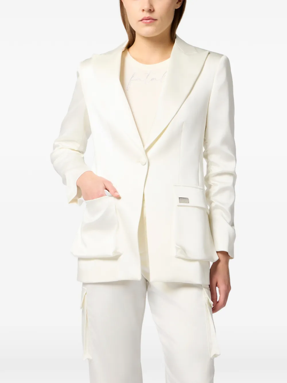  Philipp Plein Patch-pocket Blazer - White 