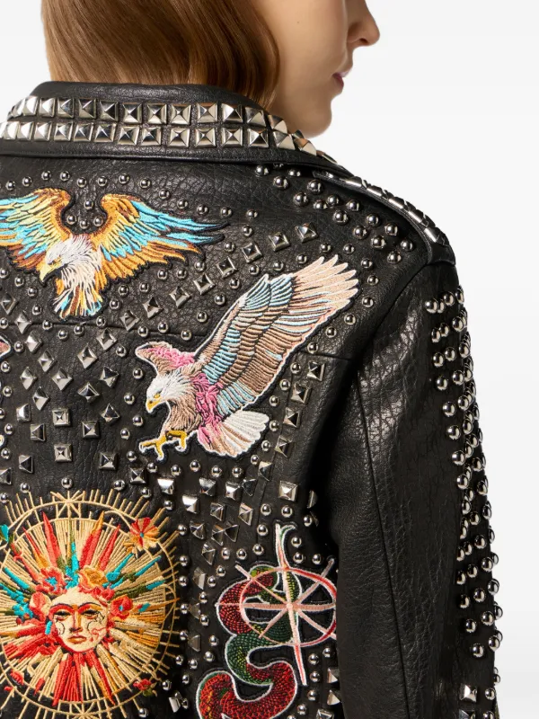 Philipp Plein ライダースジャケット | ブラック | FARFETCH JP