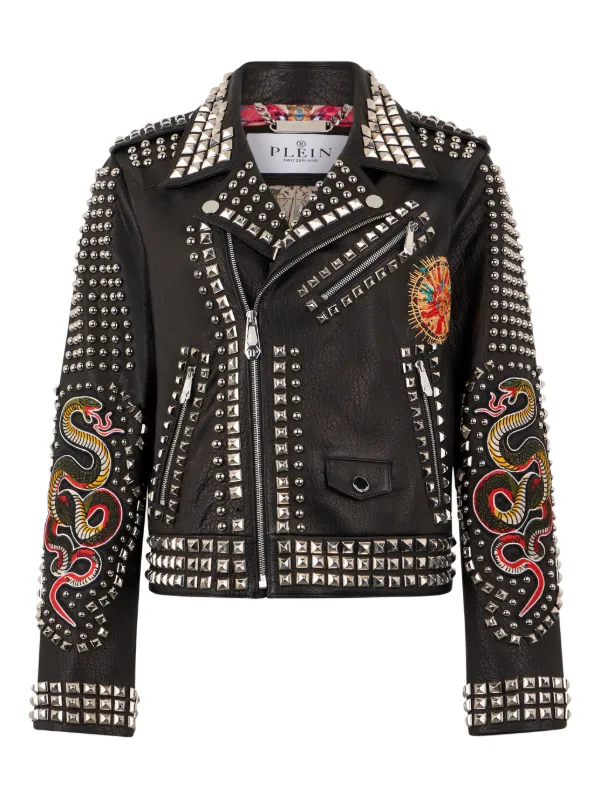 Philipp Plein ライダースジャケット | ブラック | FARFETCH JP
