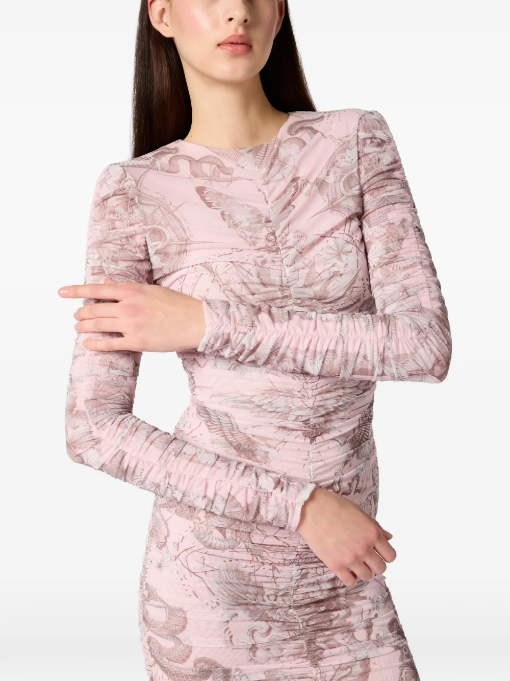 Philipp Plein Gedrapeerde mini-jurk Roze