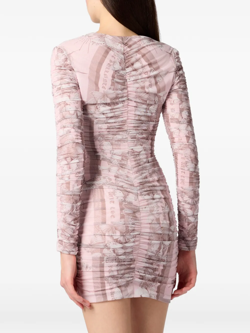Philipp Plein Gedrapeerde mini-jurk Roze