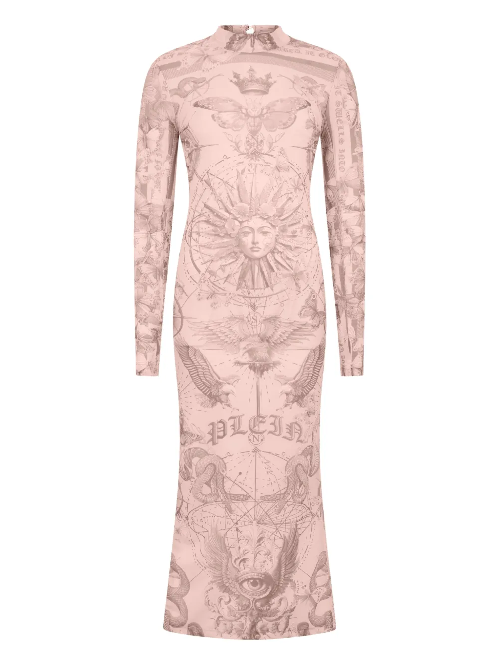 Philipp Plein open-back butterfly tulle dress - Rosa