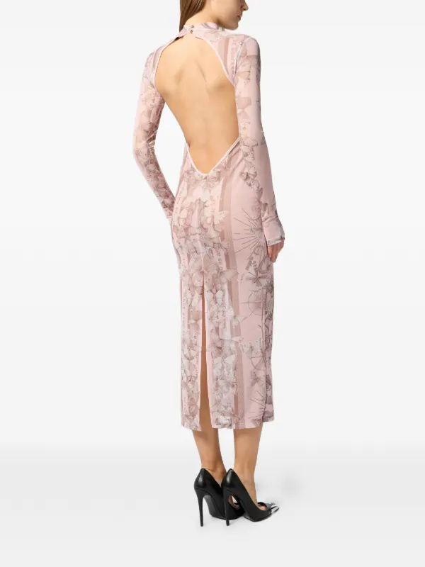 philipp plein pink dress PHILIPP PLEIN - Shirt Dress Monogram Strass