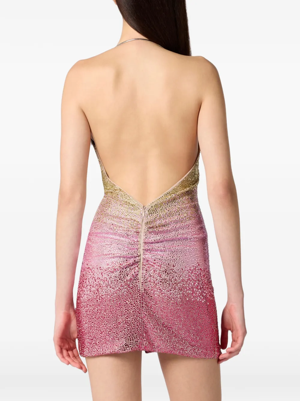  Philipp Plein Open-back Mini Dress - Pink 