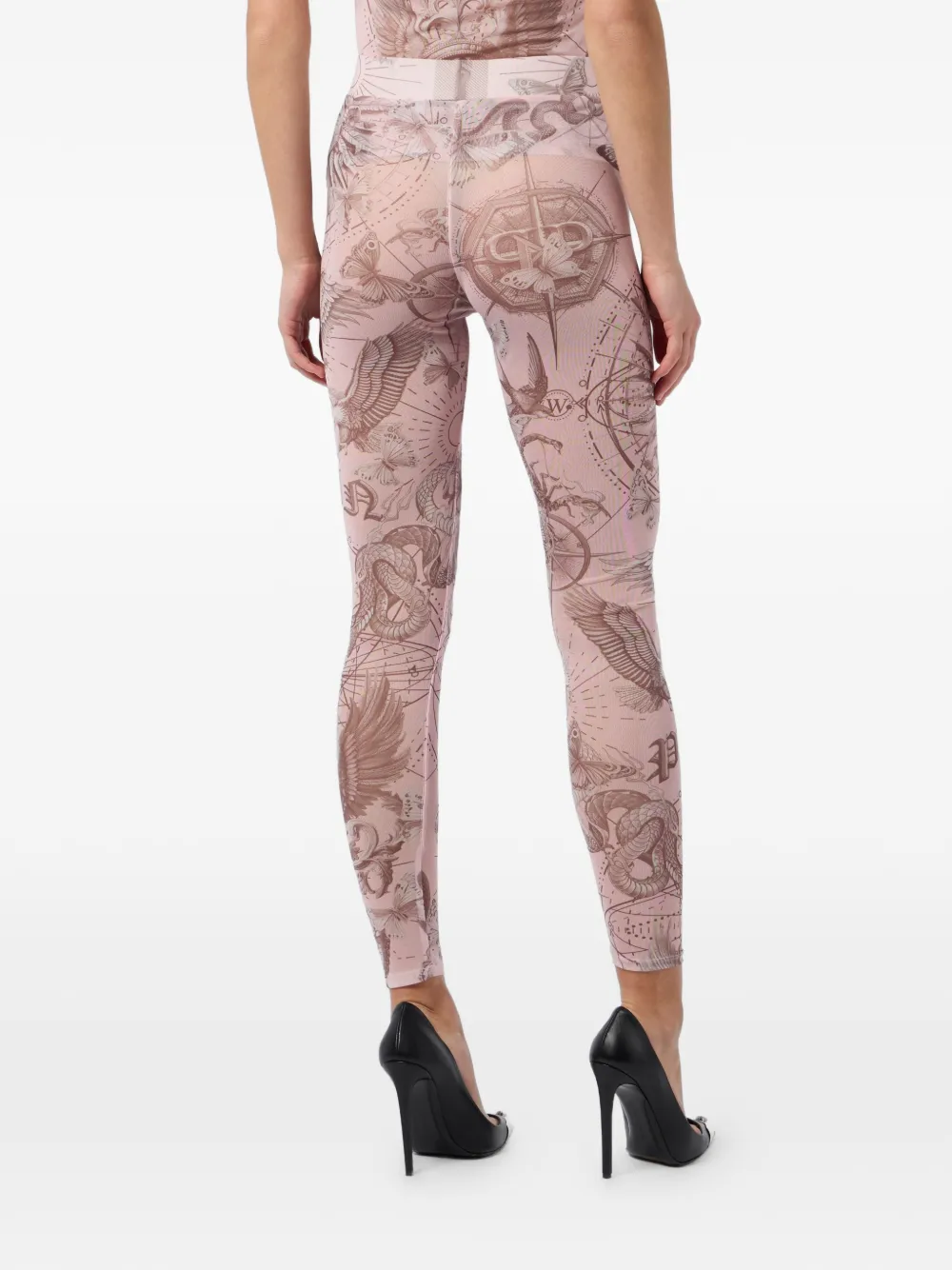 Philipp Plein Legging met print Roze